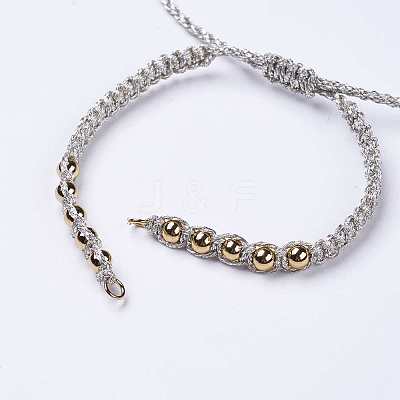 Polyester DIY Braided Bracelet Making MAK-K018-B13-1
