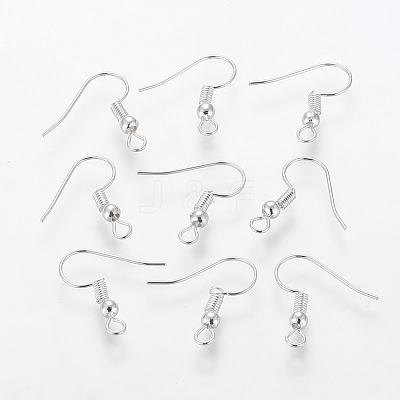 Grade A Silver Color Plated Iron Earring Hooks X-EC135-S-NF-1