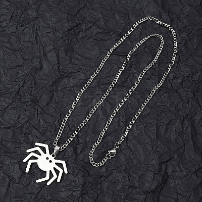 Non-Tarnish 201 Stainless Steel Pendant Necklaces for Man NJEW-Q336-02I-P-1
