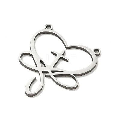 Hollow 201 Stainless Steel Pendants STAS-B136-01P-1