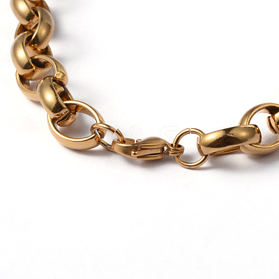 Ring 304 Stainless Steel Link Bracelets BJEW-F218-02G-1