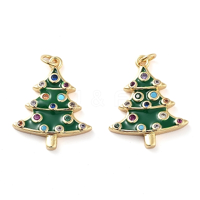 Christmas Theme Rack Plating Brass Pendants KK-M280-11B-G-1