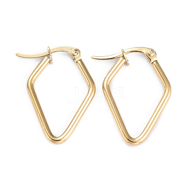 201 Stainless Steel Angular Hoop Earrings EJEW-I245-30F-1