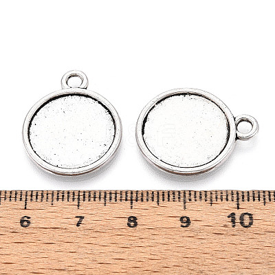 Tibetan Style Alloy Pendants Cabochon Settings PALLOY-N178-12AS-C-1