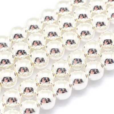 Electroplate Non-magnetic Synthetic Hematite Beads Strands G-L485-01D-S-1