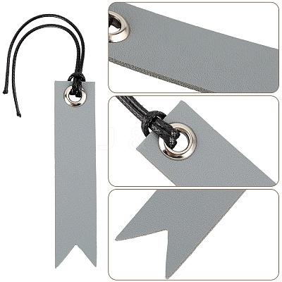 10Pcs 5 Colors Leather Bookmarks AJEW-CP0007-56-1