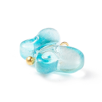 Transparent Glass Charms PALLOY-JF01734-1