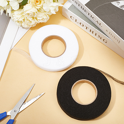 2 Rolls 2 Colors Non-woven Fabric Polyamide Double-sided Hot Melt Adhesive Film DIY-GF0009-33B-1