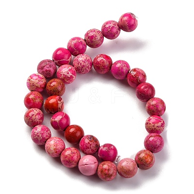 Dyed Natural Regalite/Imperial Jasper/Sea Sediment Jasper Beads Strands G-B124-C02-07-1