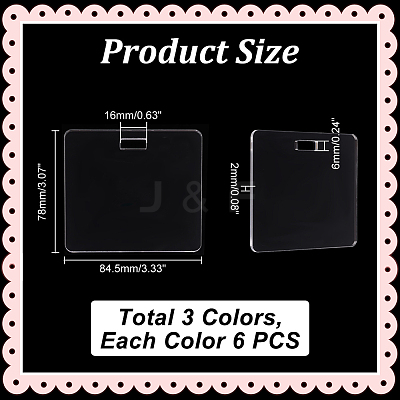 18Pcs 3 Colors Acrylic Big Pendants DIY-GA0005-65-1