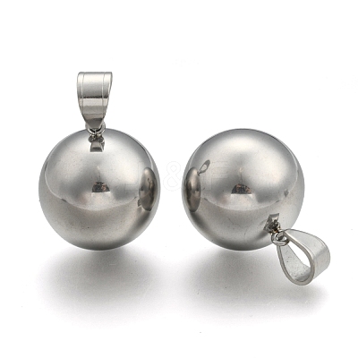 Tarnish Resistant Fashionable 304 Stainless Steel Round Pendants STAS-R054-05-1