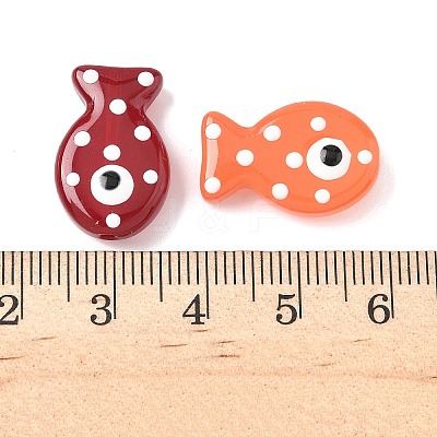 Painted Glass Beads Enamel Beads X-LAMP-D303-04-1