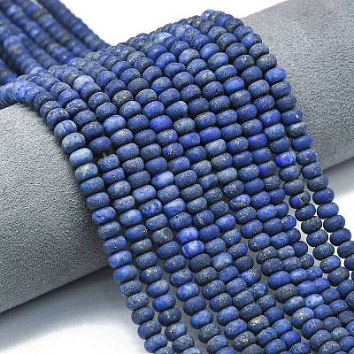 Dyed Natural Lapis Lazuli Beads Strands G-P575-A46-6x4mm-02-1