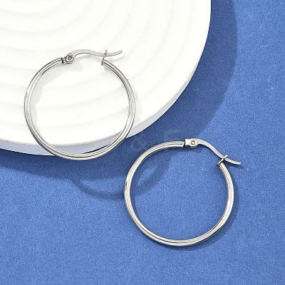 Non-Tarnish 304 Stainless Steel Hoop Earrings for Women EJEW-X0015-02P-02-1