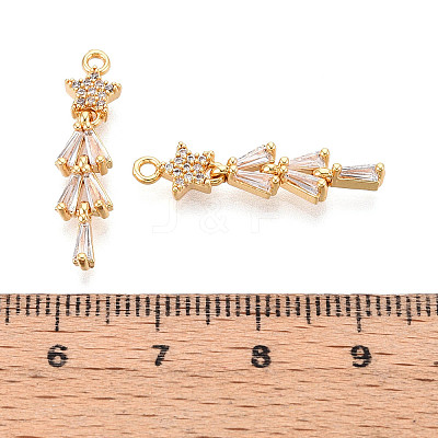 Brass Micro Pave Cubic Zirconia Pendants KK-N263-57G-1
