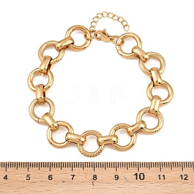 304 Stainless Steel Link Chain Bracelets for Women BJEW-Z154-01G-1
