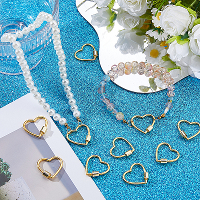 10Pcs Zinc Alloy Screw Carabiner Lock Charms FIND-DC0008-30-1