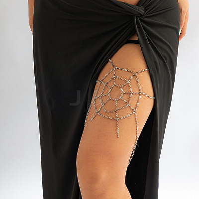 Halloween Iron Elastic Spider Web Leg Chains WGFAAE0-01-1