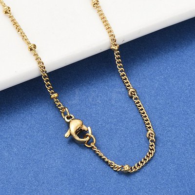 304 Stainless Steel Chain Necklaces MAK-L015-40G-1