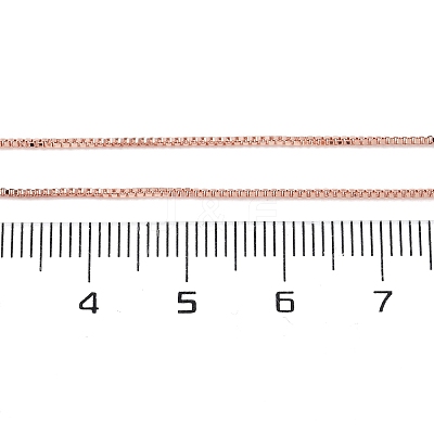 Brass Box Chain Necklaces for Women NJEW-D302-42RG-1