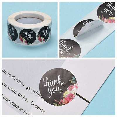 1 Inch Thank You Roll Stickers X-DIY-E023-07M-1