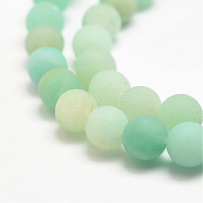 Natural Amazonite Bead Strands G-G684-03-8mm-1