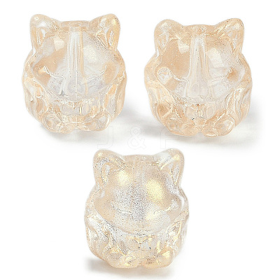 Transparent Spray Paint Glass Beads GLAA-H035-01C-1
