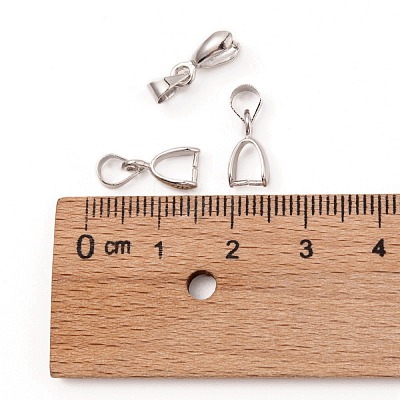 Grade AA Brass Ice Pick Pinch Bails for Pendant Making KK-M008-a-08P-NR-1