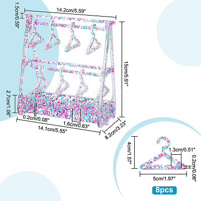 1 Set Transparent Acrylic Earring Display Stands EDIS-PH0001-22-1