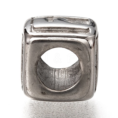 Tarnish Resistant 304 Stainless Steel European Beads OPDL-L020-001F-1