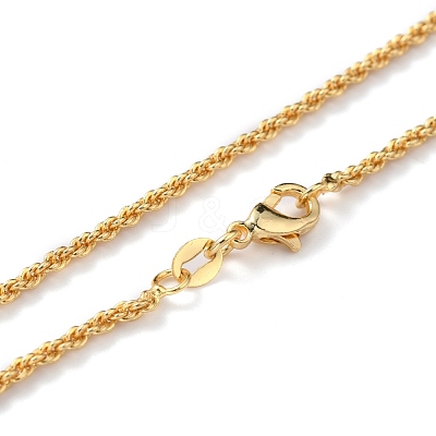 Brass Rope Chain Necklaces NJEW-I247-06G-1