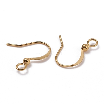 Brass Earring Hooks KK-F824-016G-1