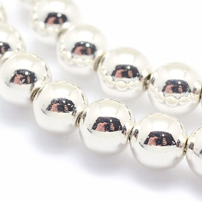Electroplate Non-magnetic Synthetic Hematite Beads Strands G-L485-01A-S-1