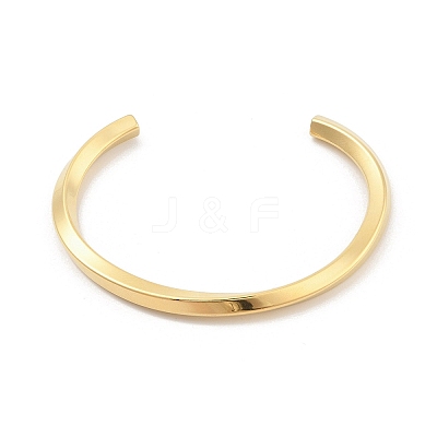 Ion Plating(IP) 304 Stainless Steel Cuff Bangles for Women LS-BJEW-K252-05G-1