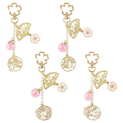 Alloy Enamel Pendant Keychains HJEW-FS00052-02-1
