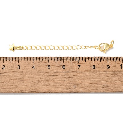 Rack Plating Brass Ends with Chain and Lobster Claw Clasps KK-F873-07G-1