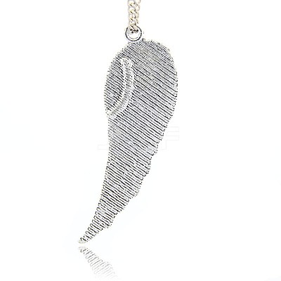 Antique Silver Plated Alloy Wing Big Pendants LS-ALRI-N019-05-1