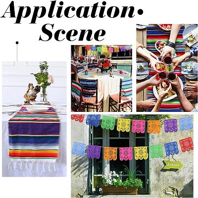 Cotton Flag Placemats for Dining Table and Felt Pennant Flags DJEW-FG0001-03-1