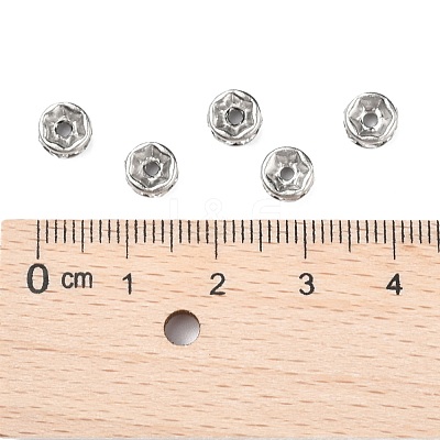 316 Surgical Stainless Steel Crystal Rhinestone Spacer Beads X-STAS-N032-06P-1