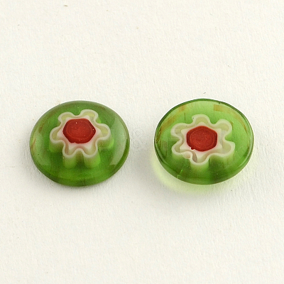 Handmade Millefiori Glass Cabochons X-LK-R005-19-1