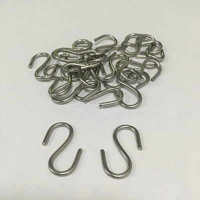 304 Stainless Steel S Hook Findings STAS-WH0002-27mm-1