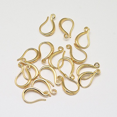 Brass Earring Hooks KK-L137-02G-NR-1