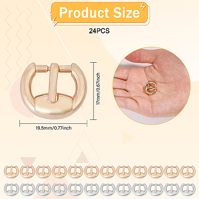 24Pcs 2 Colors Zinc Alloy Roller Buckles FIND-FH0009-88-1