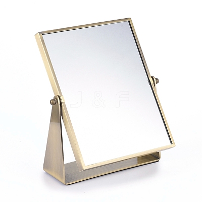 Rotatable Iron Makeup Mirror MJEW-E004-01-1