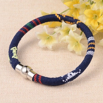 Nylon Cloth Cord Bracelets BJEW-L521-M-1