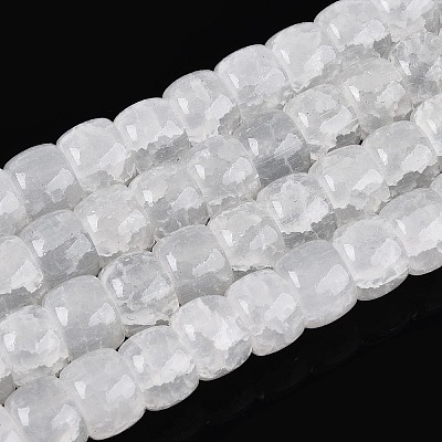 Baking Paint Crackle Glass Beads Strands DGLA-N019-02A-04-1