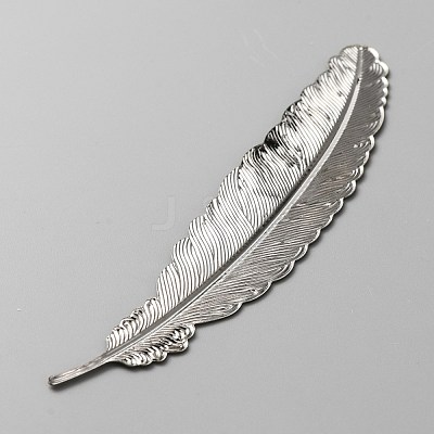 Alloy Feather Bookmarks AJEW-WH0314-07P-1
