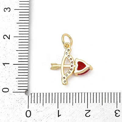 Brass Pave Cubic Zirconia Pendants KK-U062-61G-1