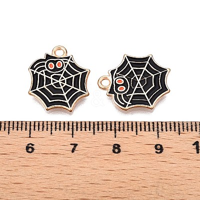 Halloween Theme Alloy Enamel Pendants PALLOY-N176-35-RS-1
