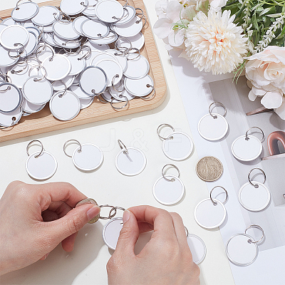 Aluminum & Paper Hanging Price Tags with Rings DIY-SP0007-89B-1